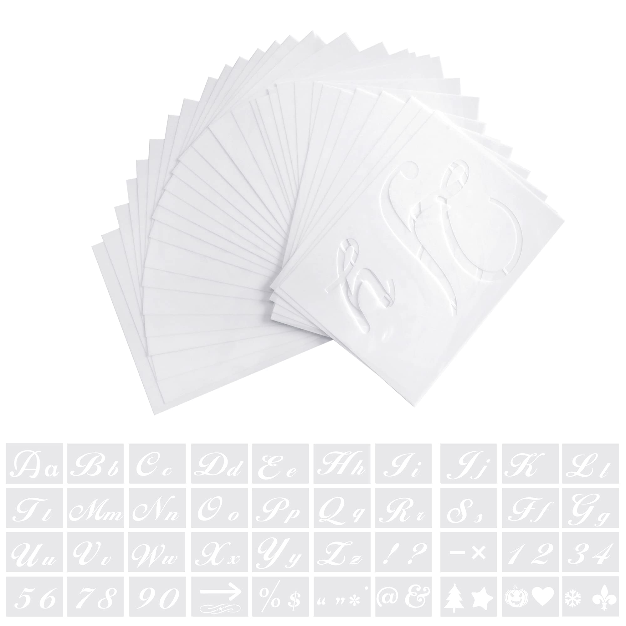 Buy 40 pcs Alphabet Letter Stencils, Stencils Reusable Art Letter