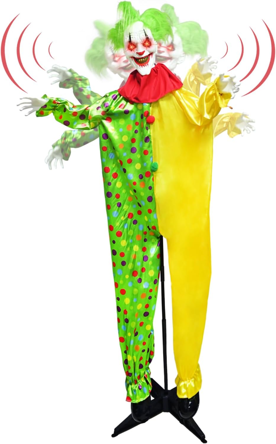 7ft/85in Halloween Animatronics Clown Decoration, Standing
