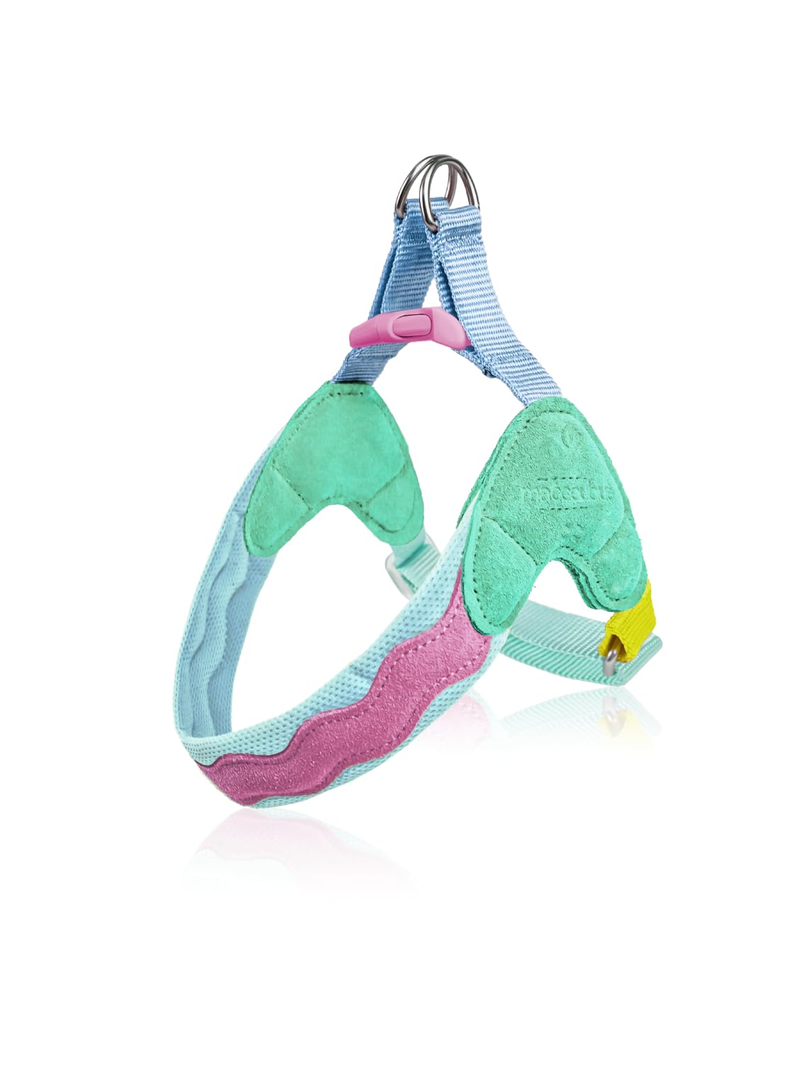 Maogoublue No Pull Dog Harness with Soft Breathable Mesh Padded Everyday Harness with Dual Leash D Rings, Adjustable Escape Proof (Bali Coastline, XS chest:14.96"-17.32")