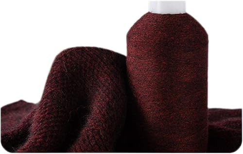 Hilo de cachemira 100% 3.53oz, hilo de cono de cachemira pura mongol, hilo lujosamente suave para tejer ganchillo (cártamo negro)