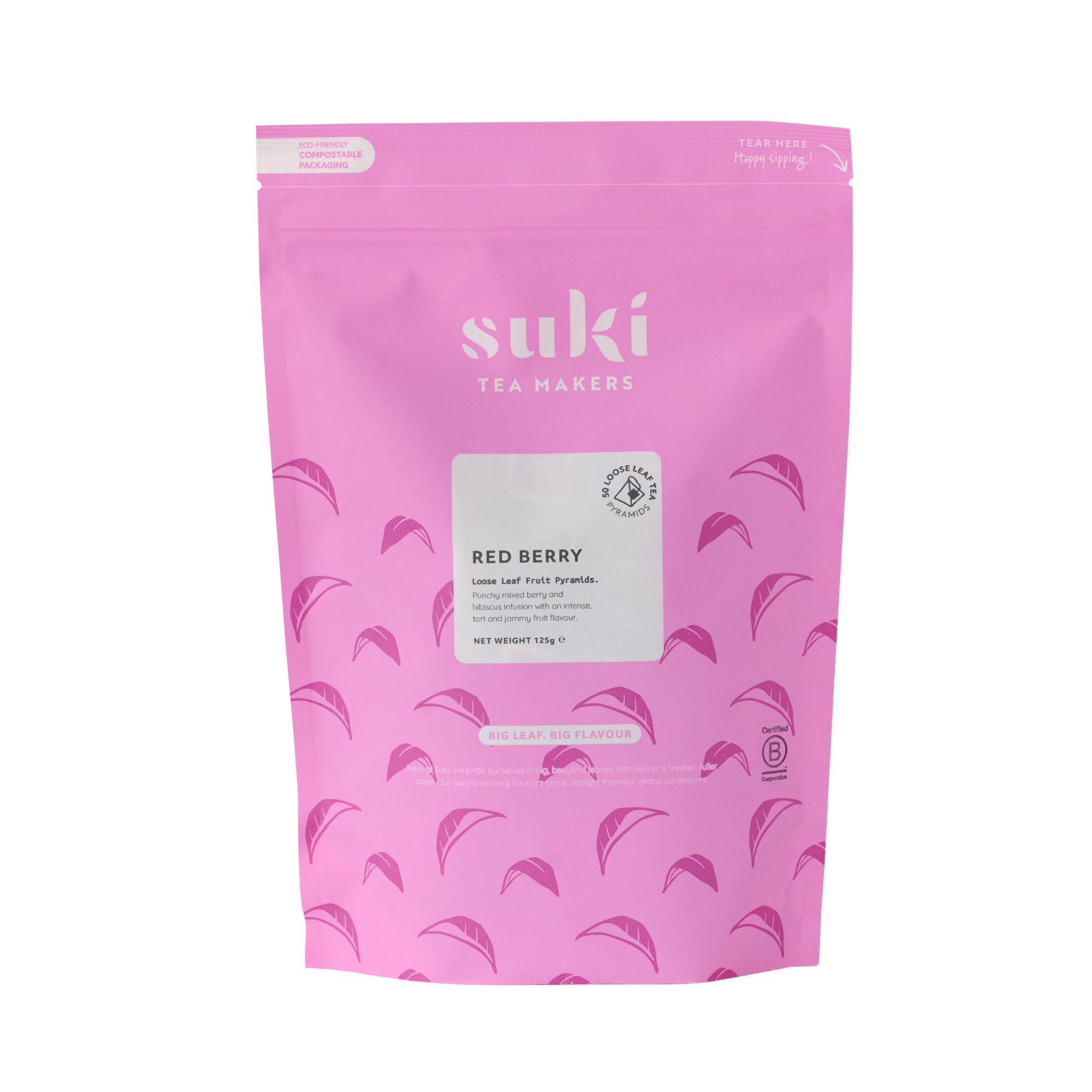 Suki Tea Red Berry Tea - Pack of 50 Pyramid Tea Bags
