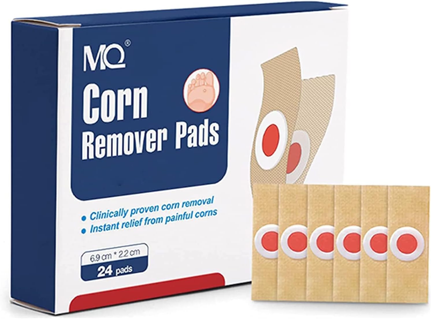 MQ Corn Remover Pads, Wart Remover, Foot Corn Remover Patch, 24 Pcs