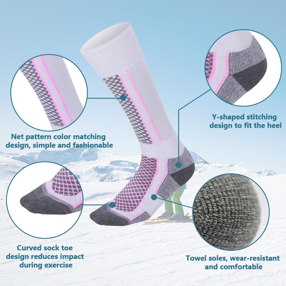 Calze Termiche Da Sci Per Donna - 2 Paia, Taglia 33-39 - Foto 5