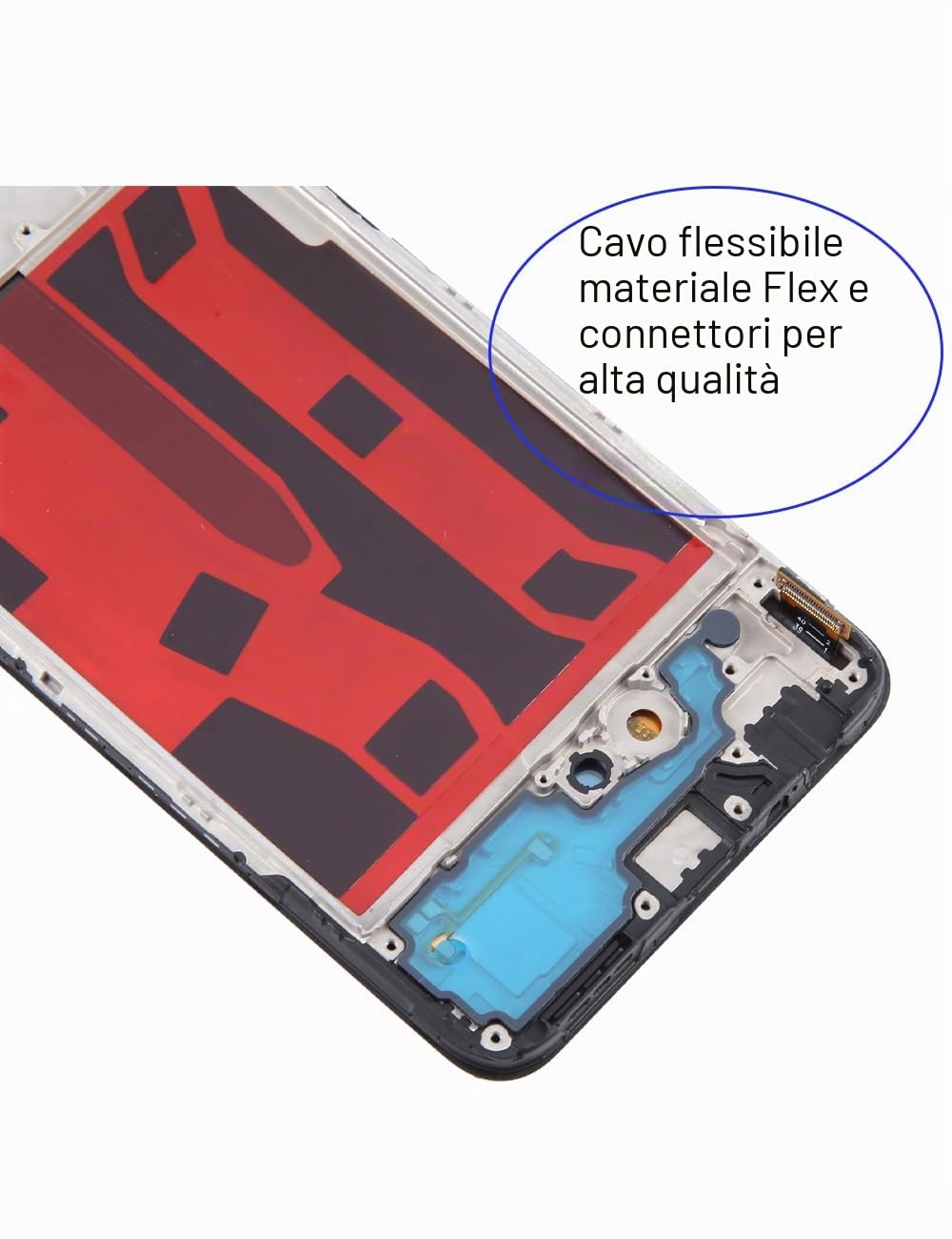Display di ricambio per display LCD Oppo Reno5 Z / A94 5G TFT, CPH2211 CPH2211 Display Touch Digitizer Assembly Kit parti di riparazione (nero con cornice, senza impronte digitali)