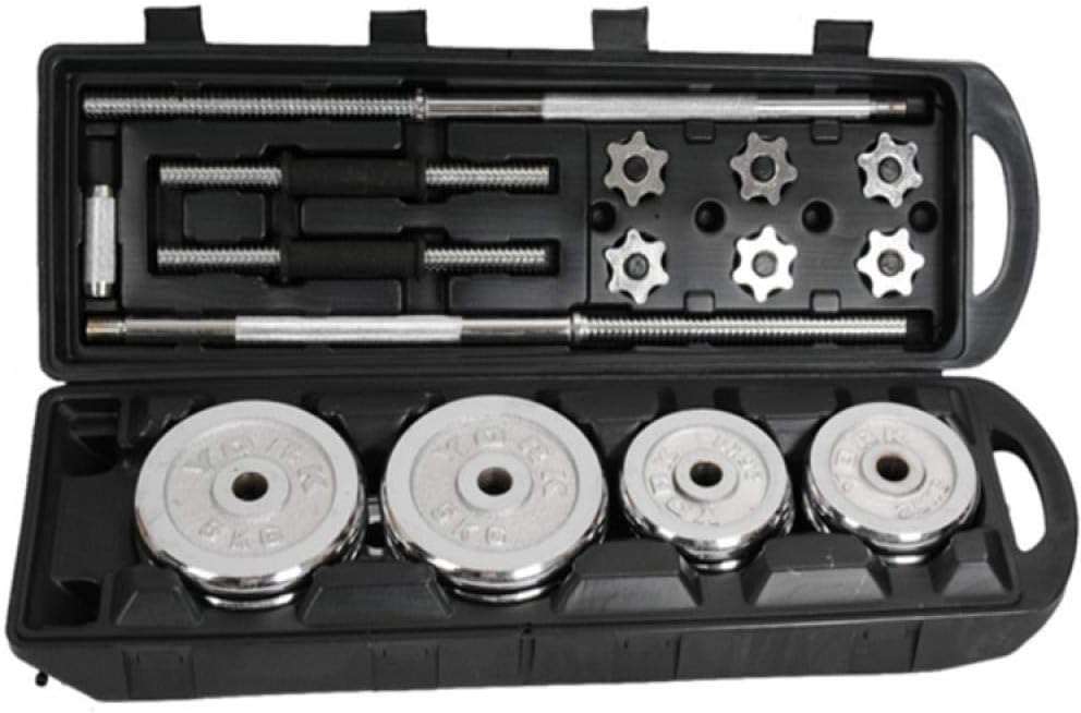 Dumbbells， 50kg Fitness Barbell Dumbbell Dual Purpose Suit Adjustable Electroplating Dumbbell Electroplating Barbell Suit