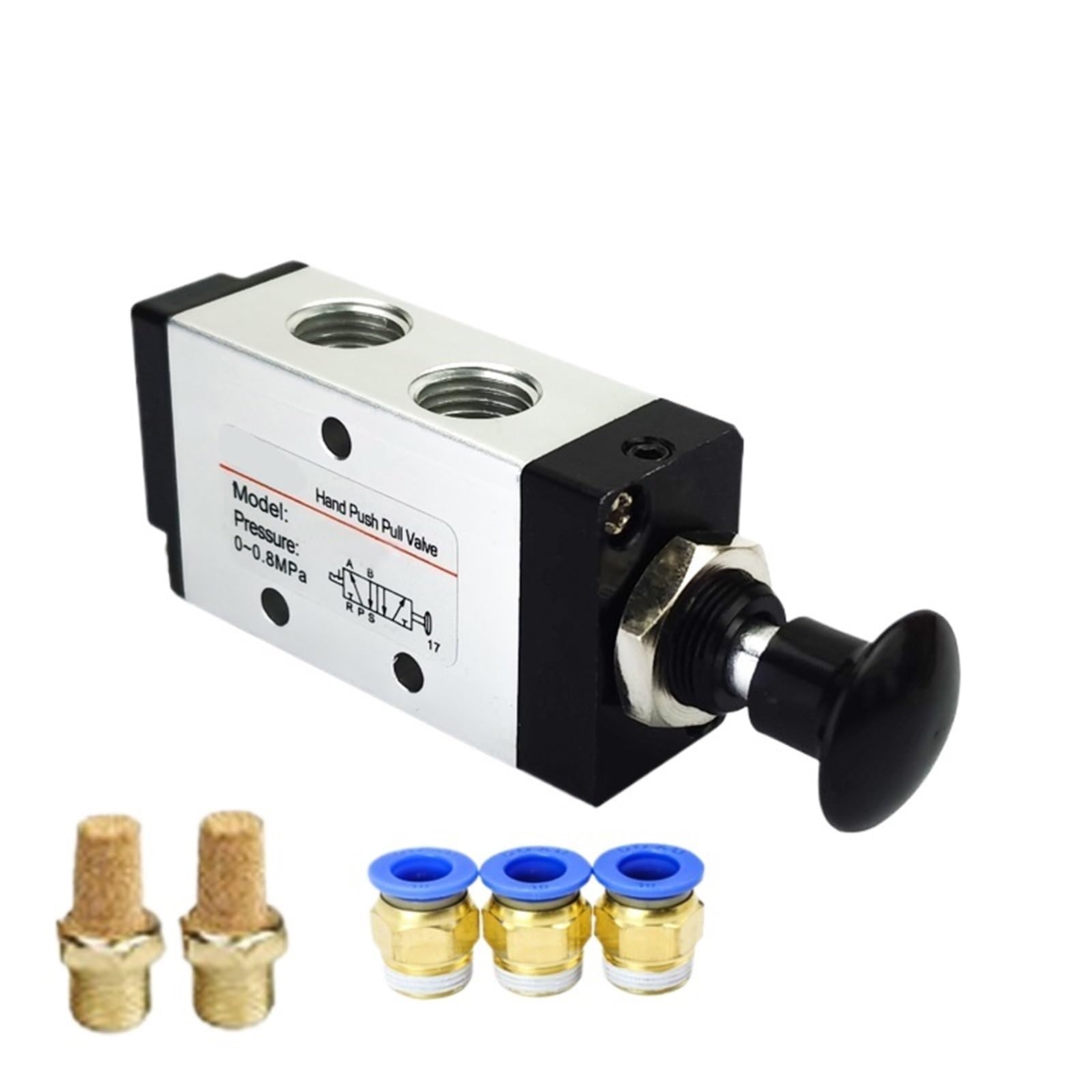 Valve manuelle 2 voies 5 positions 4R410-15 distributeur pneumatique 6mm