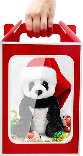 Miniatura 10 de Enorteen 12 bolsas de regalo transparentes con ventana transparente, cajas de regalo, cajas de dulces, bolsas de papel, cajas de flores, bolsas de