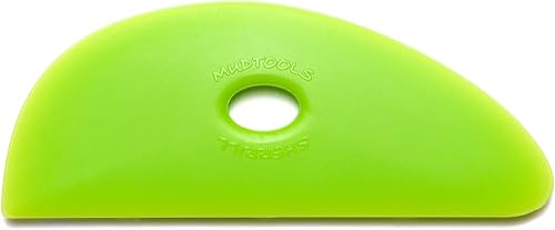 Mudtools Costilla Polímero Verde Tamaño 3 Mediano - Hoja - Cerámica, Cerámica, Arcilla - G3