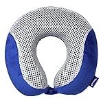 Cloudz Comfort Gel Memory Foam Travel Neck Pillow - Blue - Image 2