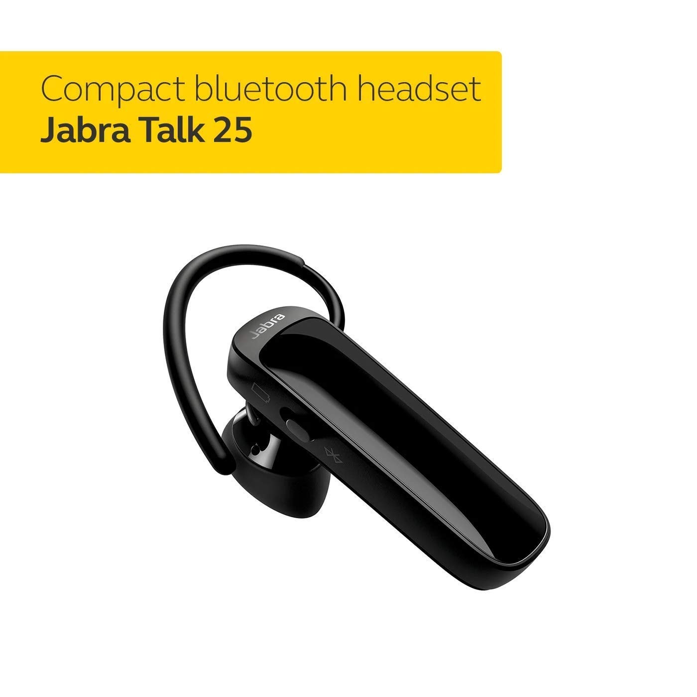 Jabra Talk 25 Auricolare Mono - Cuffia mono wireless per musica in streaming, GPS integrato e podcasts - Nero