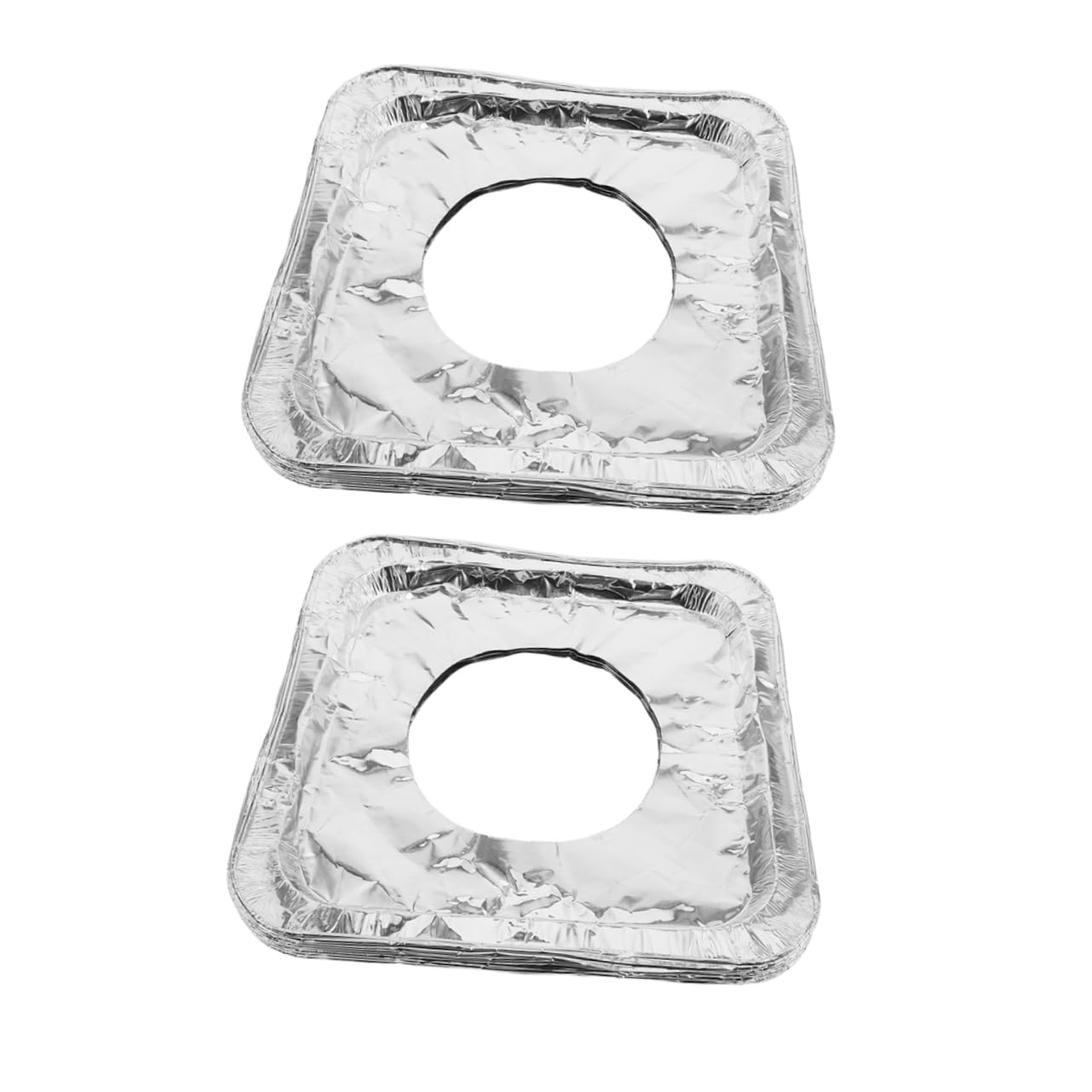 100 piezas Cubiertas Desechables de Aluminio para Quemadores de Gas Ajustables y Resistentes al Aceite de Estufas de Limpieza y Almacenamiento Compacto