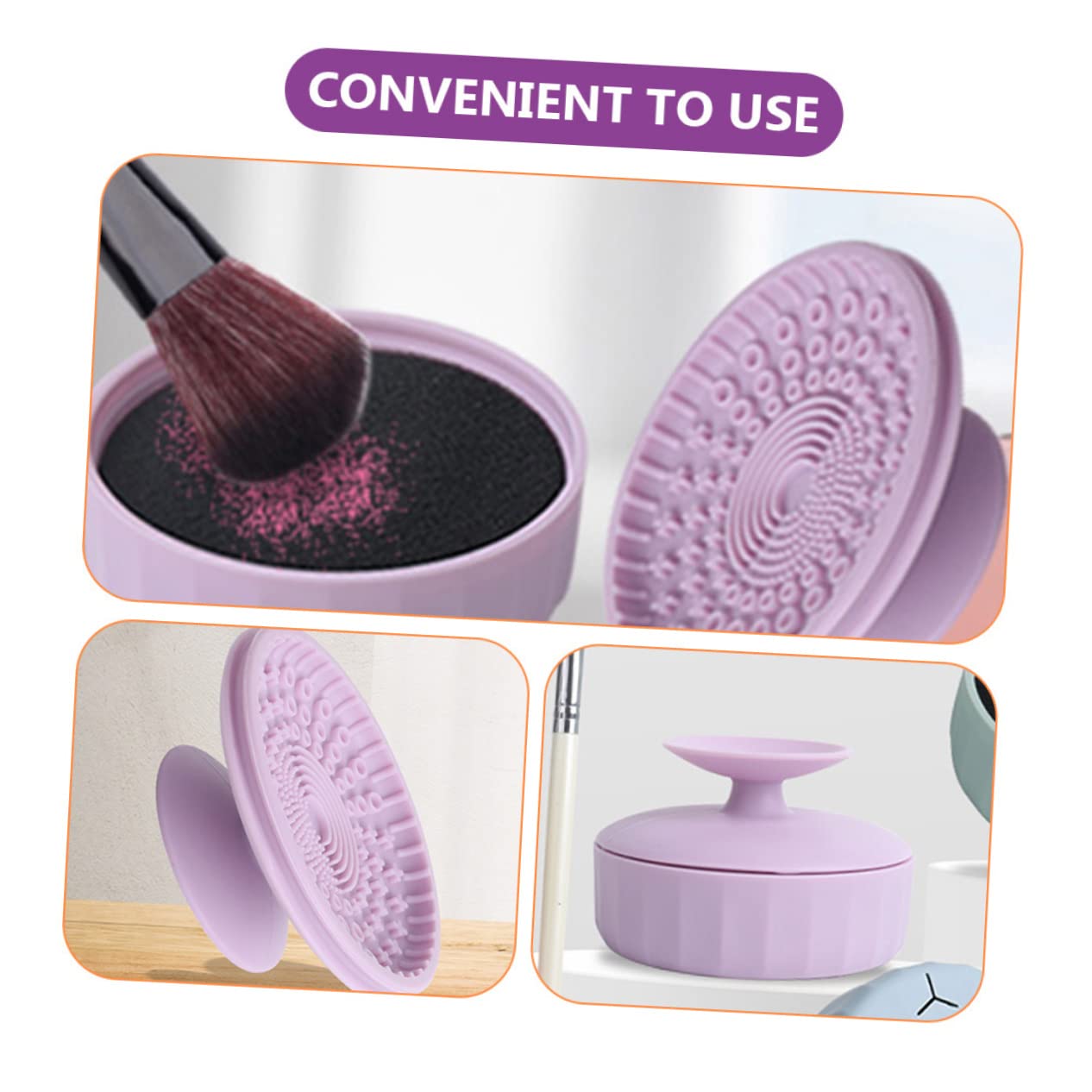 5stücke Kosmetikpinsel-reinigungstool Dual-use Reinigungsschale Aus Silikon Für Make-up-pinsel Wiederverwendbar Kompakt Zur Reinigung Von Lidschatten Und Augenbrauenpinseln