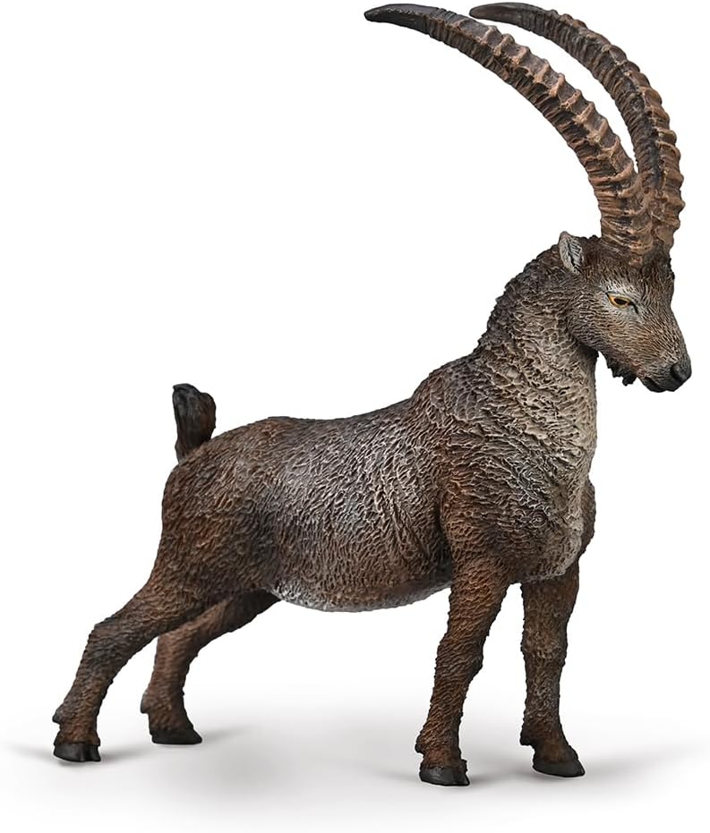 CollectA Alpine Ibex - Hand Painted Mountain Goat, Realistic Toy Animals & Figures, Wild Animal Models, Wildlife Gifts For Toddlers & Kids, Age 3 Years +