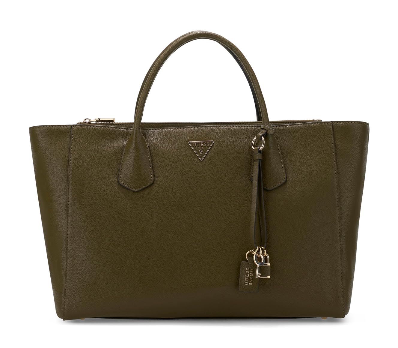 GUESS borsa a tracolla borsa da ufficio con scomparto per laptop Marissa Tech Tote Olive oliva