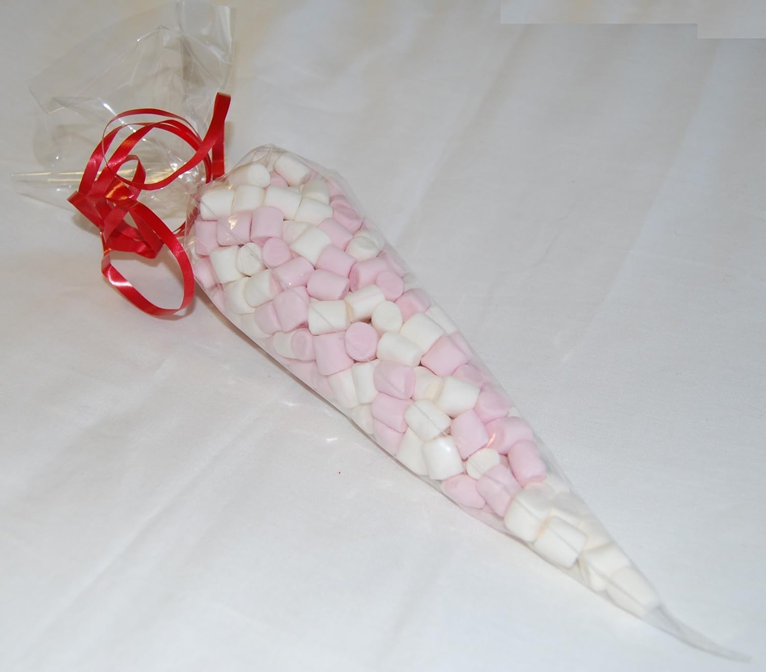 celloexpress Extra Large Clear Party Bags - Cone Cellophane Display Bags with Free Twist Ties - 45 Micron - 18" x 10" (1000)