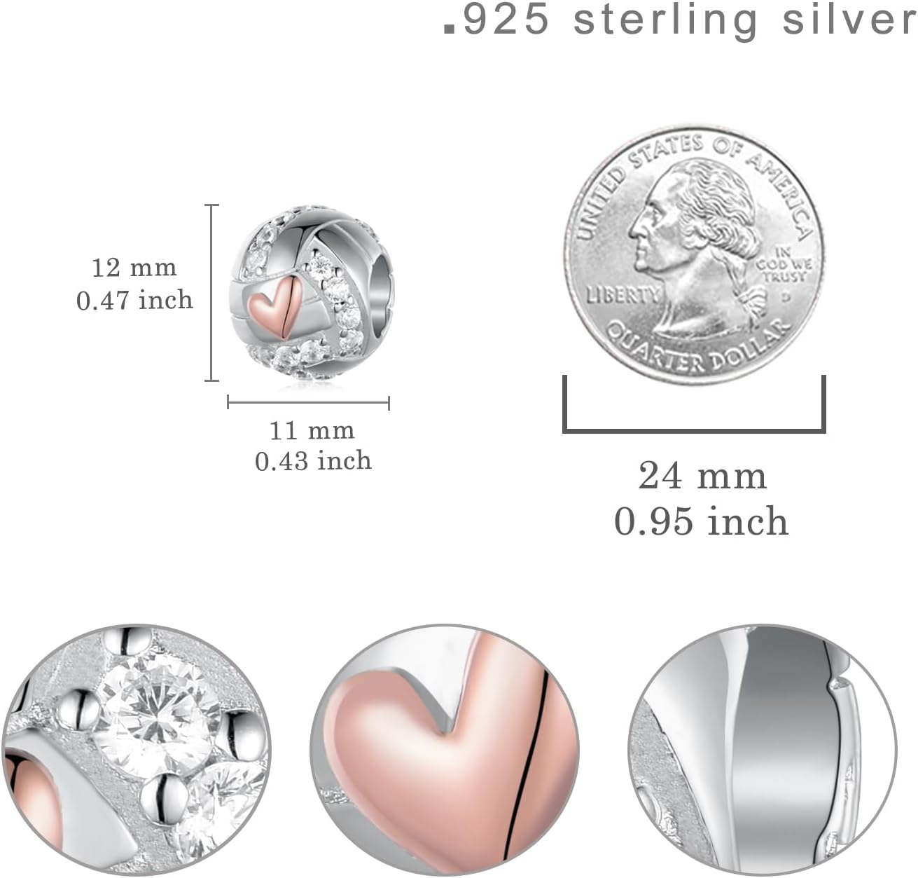 Sport Charm Sterling Silver Volleyball/Baseball/Softball/Soccer/Basketball/Football/Pickleball/Hockey Charms for Bracelets Sport Jewelry Gifts for Women - Image 4