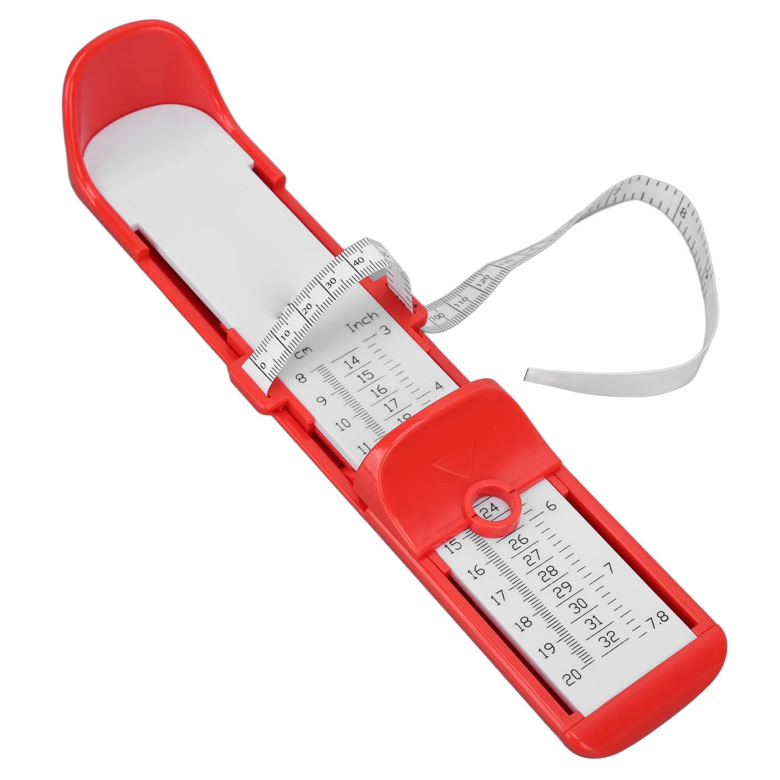Dioche Foot Measurement Device for Kids, Multifunction Accurate Feet Length Measuring Ruler, Shoe Foot Size Measure Ruler for Infants Kids(Red)