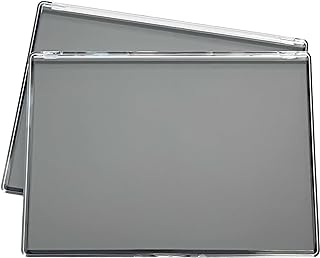 2 Pack XL large Magnetic Makeup Palette with Clear Top, Empty Cosmetics Pan Dispensing Storage Box with 40pcs Metal Sticker for DIY Eyeshadow Lipstick Blush Powder- 9.25'' x6.57''