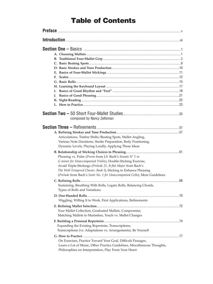 Four-Mallet Marimba Playing - A Musical Approach for All Levels | Marimba Technique and Studies for Beginners to Advanced Players By Nancy Zeltsman | Classic and Contemporary Solos for Recitals - Image 3