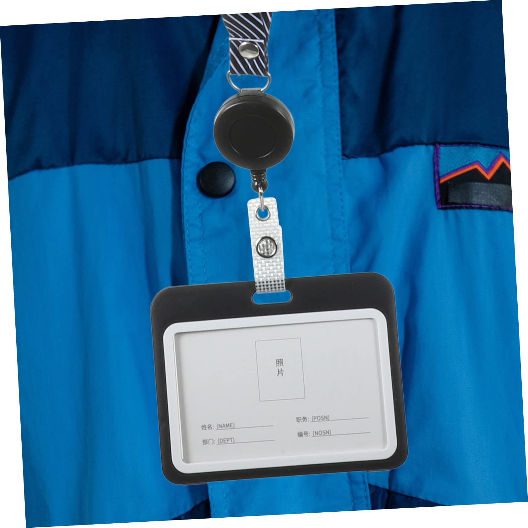 NUOBESTY 8pezzi Custodie Per Badge Orizzontali Con Laccetto Protettori Trasparenti Per Insegnanti e