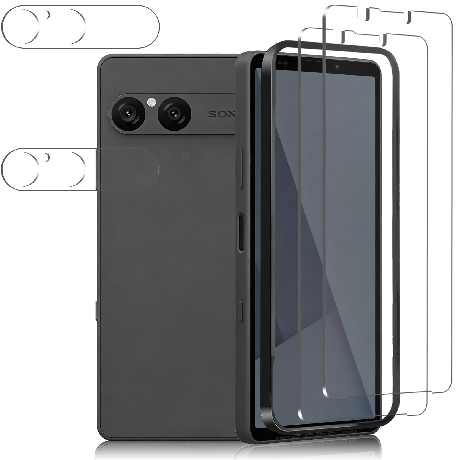 xperia 10 vii 保護フィルム + xperia 10 vii カメラフィルム【旭硝子日本製】xperia 10 vii フィルム 指紋認証対応 硬度9H 耐衝撃 スクラッチ防止 自動吸着 露出オーバー防止 気泡ゼロ 指紋防止 エクスペリア10 vii 用の ガラスフィルム「2+2枚入」