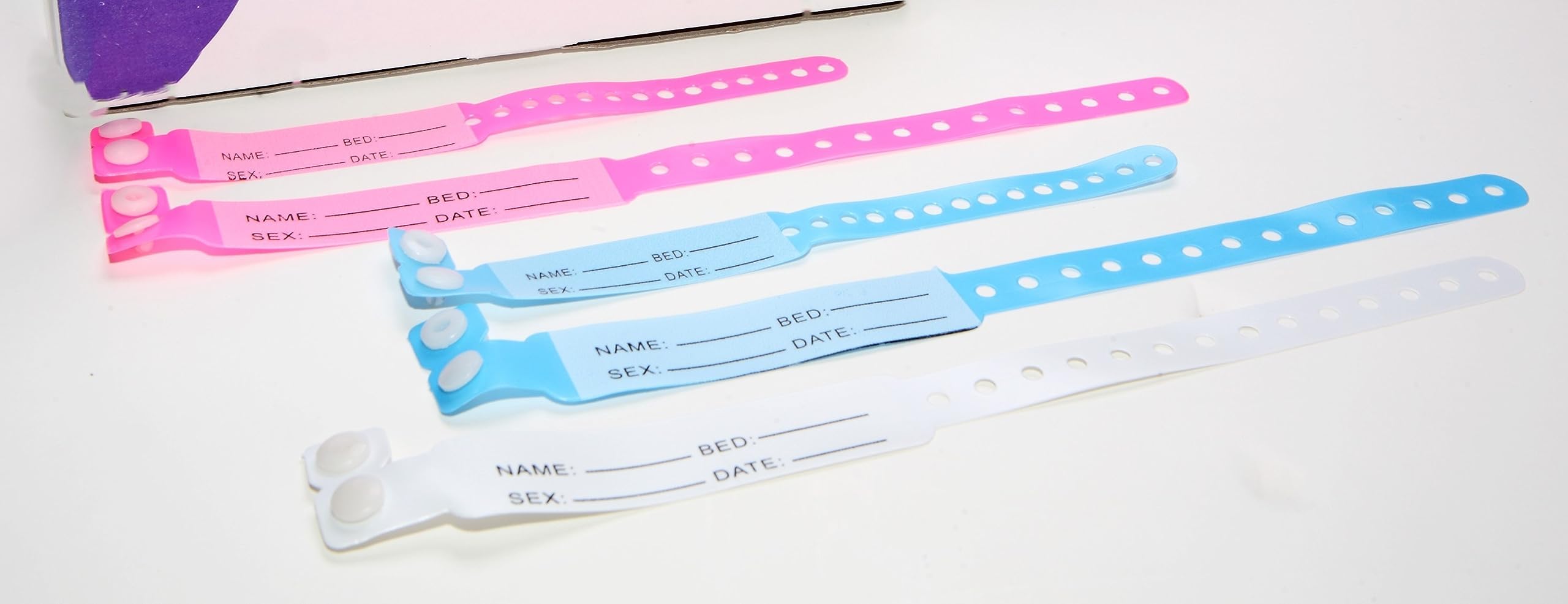 ID Bracelet PInk Hospital Medical Resort Babies Disposable 100 Pcs NEW