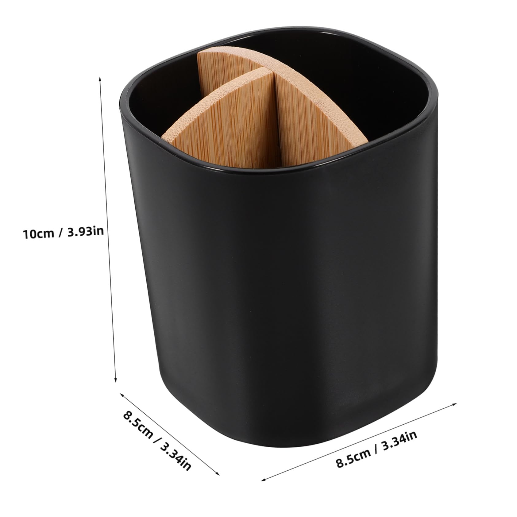 Cabilock 3 Soportes De Bambú para Cepillos De para Baño Almacenamiento Doméstico PP Color Negro