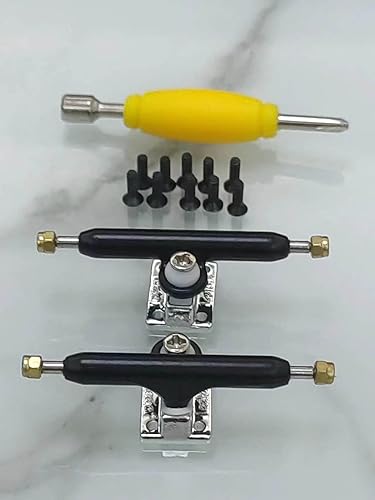 Miniatura 8 de LEEFAI Camiones de diapasón de 1.339 in G3 con colgador de color, mini patineta profesional para dedos invertido, buje más duro, buje más duro,