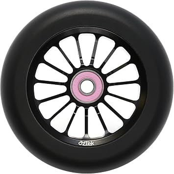 AZTEK Architect 2 Wheels - 2 Pro Scooter 110mm Replacement Alloy Metal Core Wheels Pair with High Rebound Fast Rolling Urethane - Includes Smooth ABEC-9 Bearings