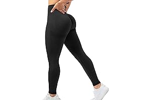 QOQ Womens High Waisted Seamless Workout Leggings Butt Lifting Gym Yoga Pants...