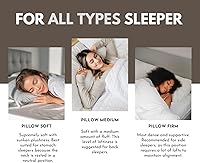 Vista 5 de OverCloud™ - Almohadas de plumón de ganso, almohada de plumón para dormir de lado, almohadas de cama Queen con más de 700 potencia de relleno, 100%