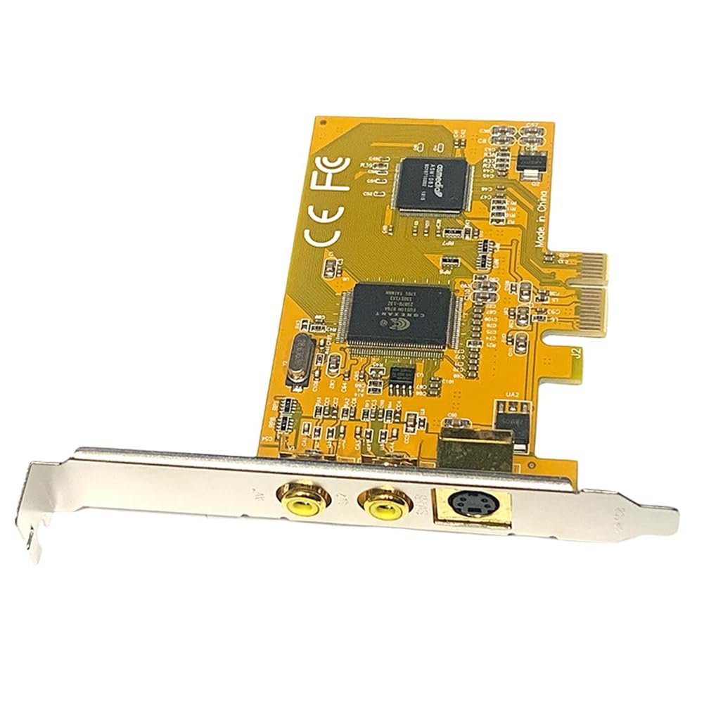 Bloepum PCIE to AV 878A Video Capture Card PCIE 878 Surveillance HD Image 640x480 2 Ports AV Svhs Terminal Connector Capture Card