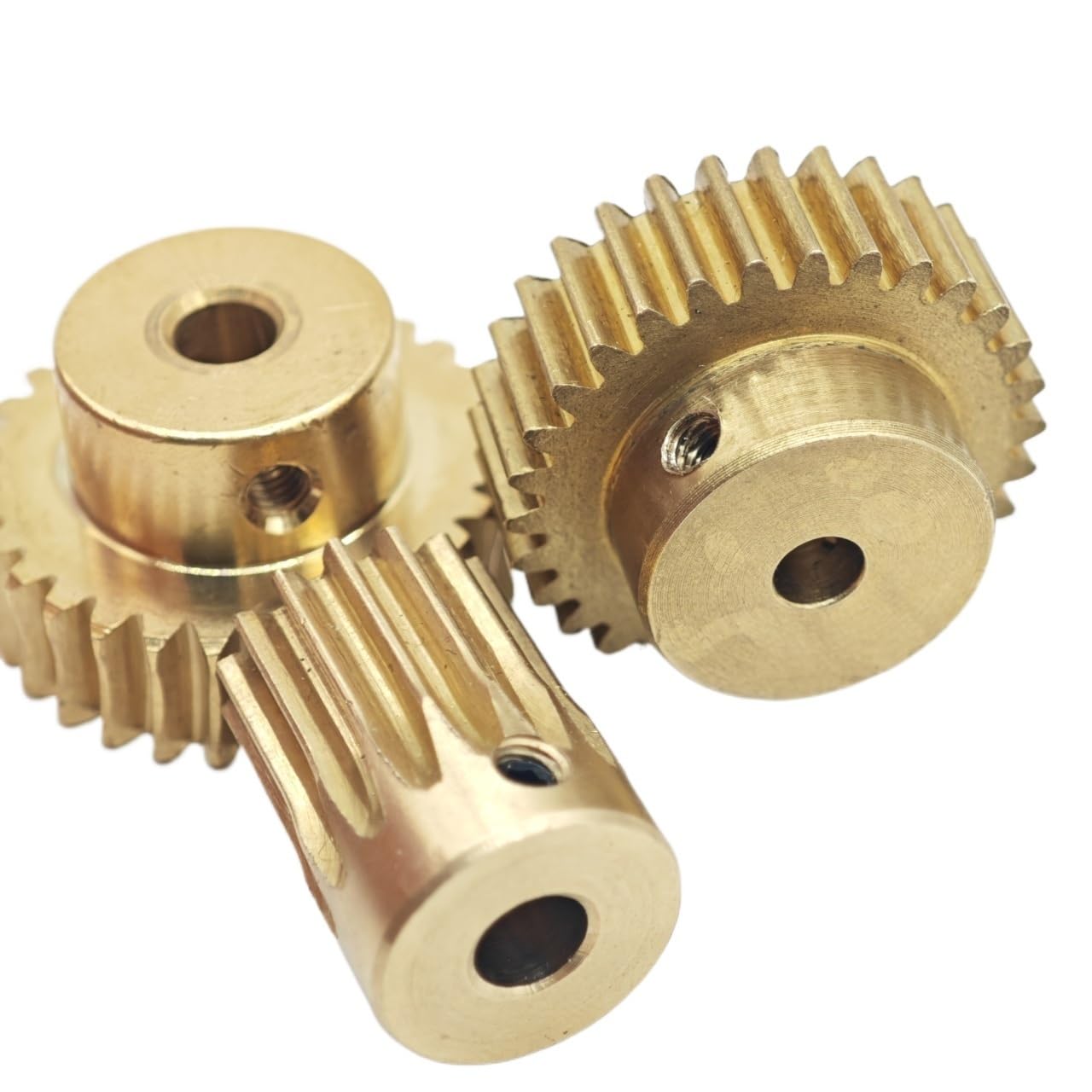 Zahnrad, Ritzel, Motorritzel, 90 Zähne Kupfer-Zylinderrad, 5 mm Zahnbreite, gerade, 0,6 Modul, Stirnradgetriebe mit Stufenwellen-Hardware(6mm bore)