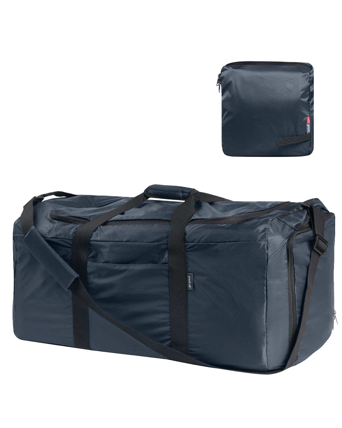 pack all 65L Foldable Travel Duffel Bag, Packable Weekender Bag with Shoe Compartment, Water-Resistant Gym Bag with Adjustable Strap for Overnight,