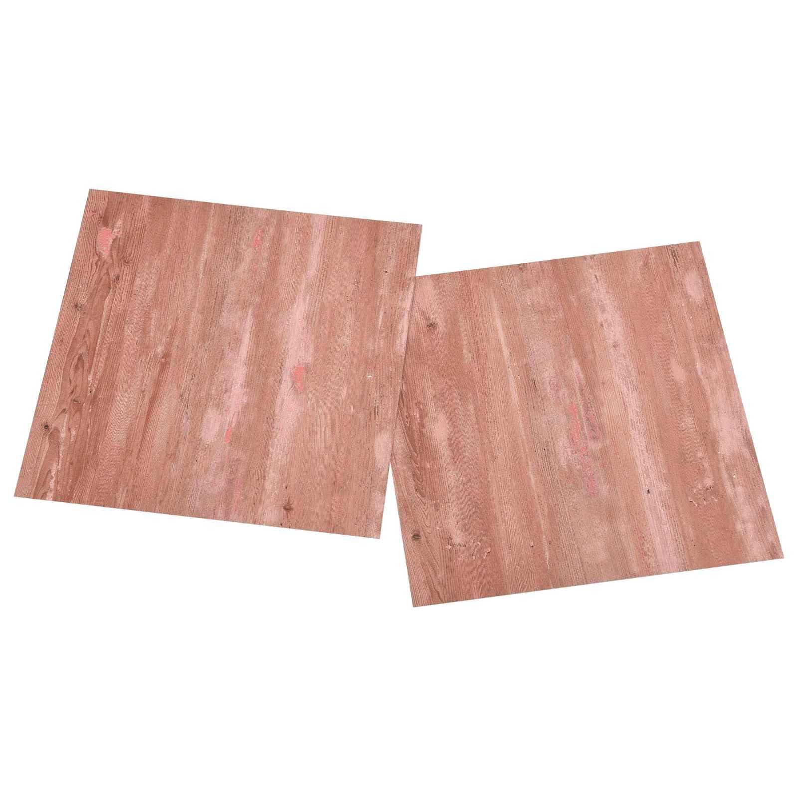 Lot de 55 dalles de sol autocollantes en PVC - Rouge - 5,11 m² - Carreaux de sol rectangulaires pour l'intérieur - Installation facile à faire soi-même - Surface facile d'entretien pour la maison