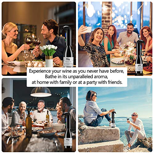 Wine Aerator Electric Wine Decanter Best Sellers One Touch Red -White Wine Accessories Aeration Work With Wine Opener For Beginner Enthusiast - Spout Pourer - Wine Preserver #TOP3