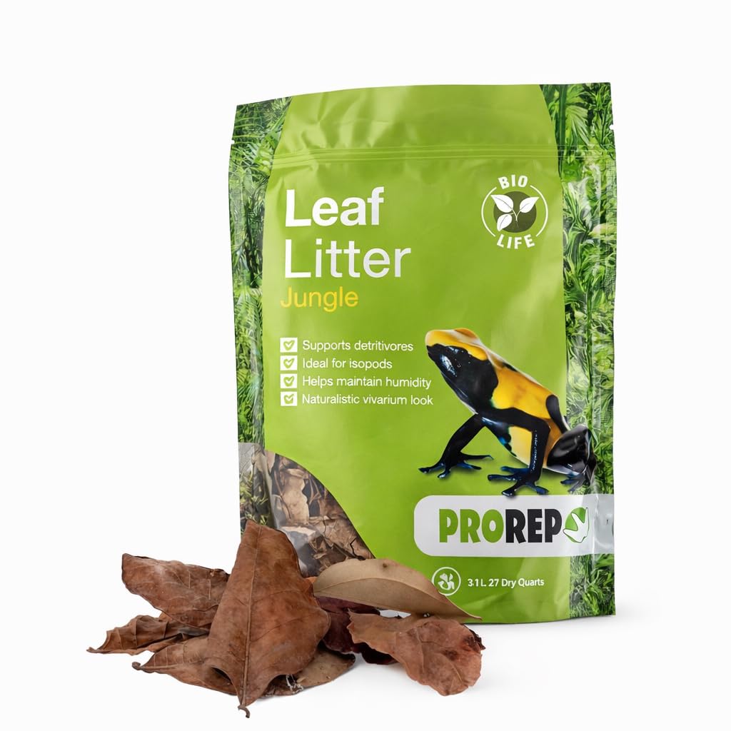 ProRep Leaf Litter Substrate Jungle 3l Bag | Reptile Substrate | Leaves for Bioactive Set Up and Isopods