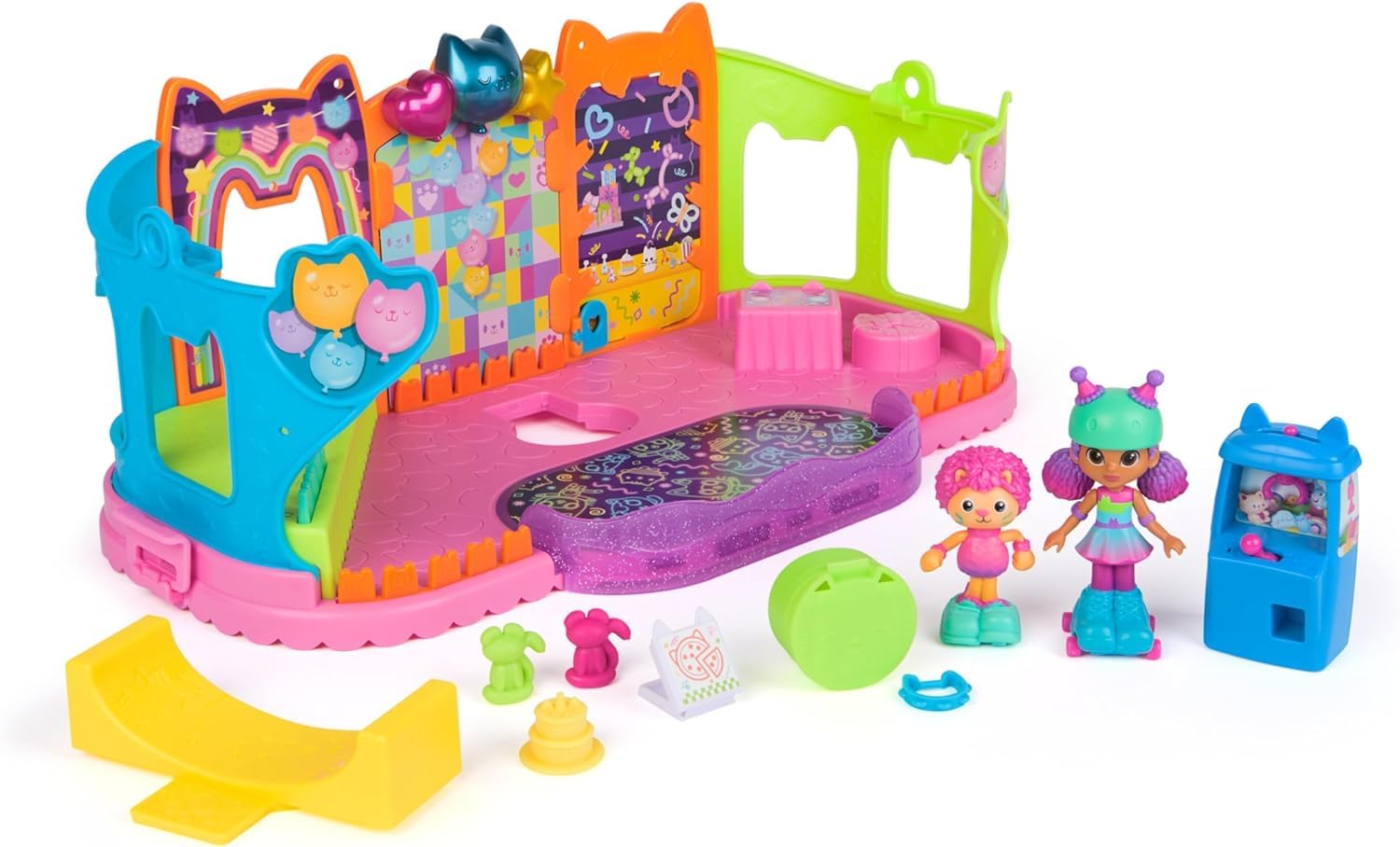 Gabby’s Dollhouse, Party Room Playset with Exclusive Toy Figures, Dollhouse Furniture, Accessories & Fidget Play, Kids Toys for Girls and Boys Ages 3+