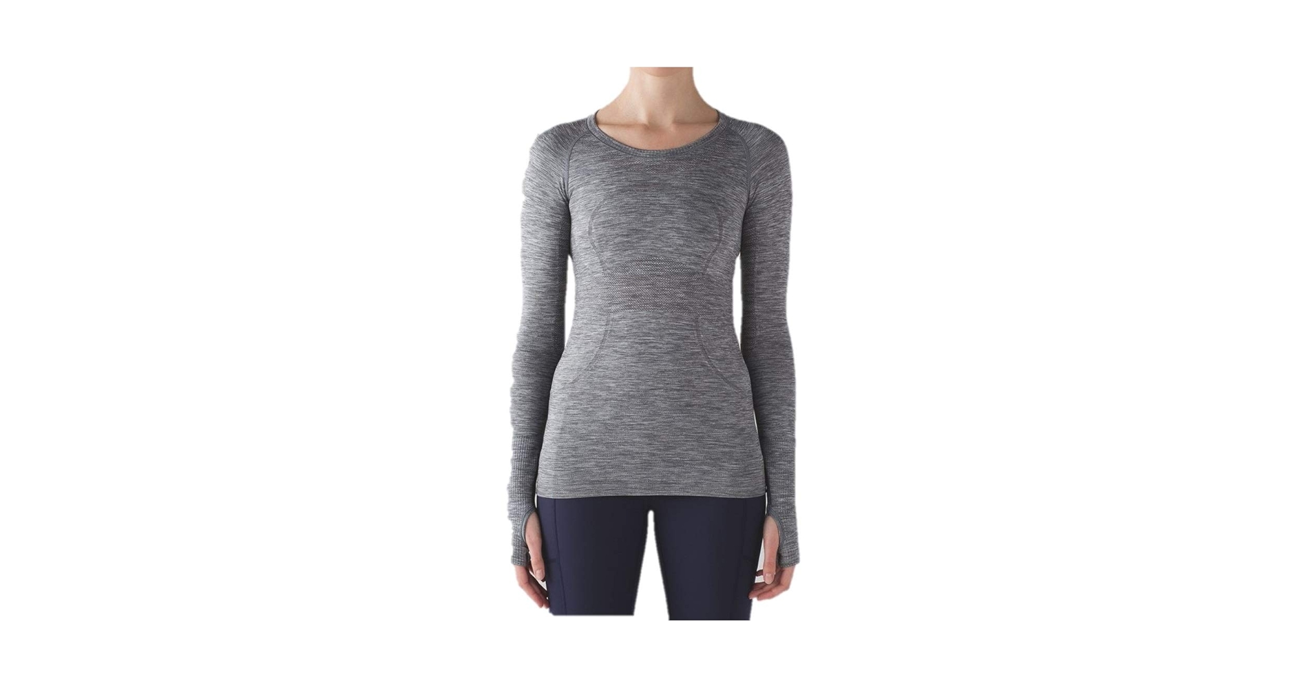 ヨガ lululemon - Lululemon Swiftly Tech Long Sleeve Crew Lululemon Swiftly Tech Long Sleeve Crew - Heathered Black