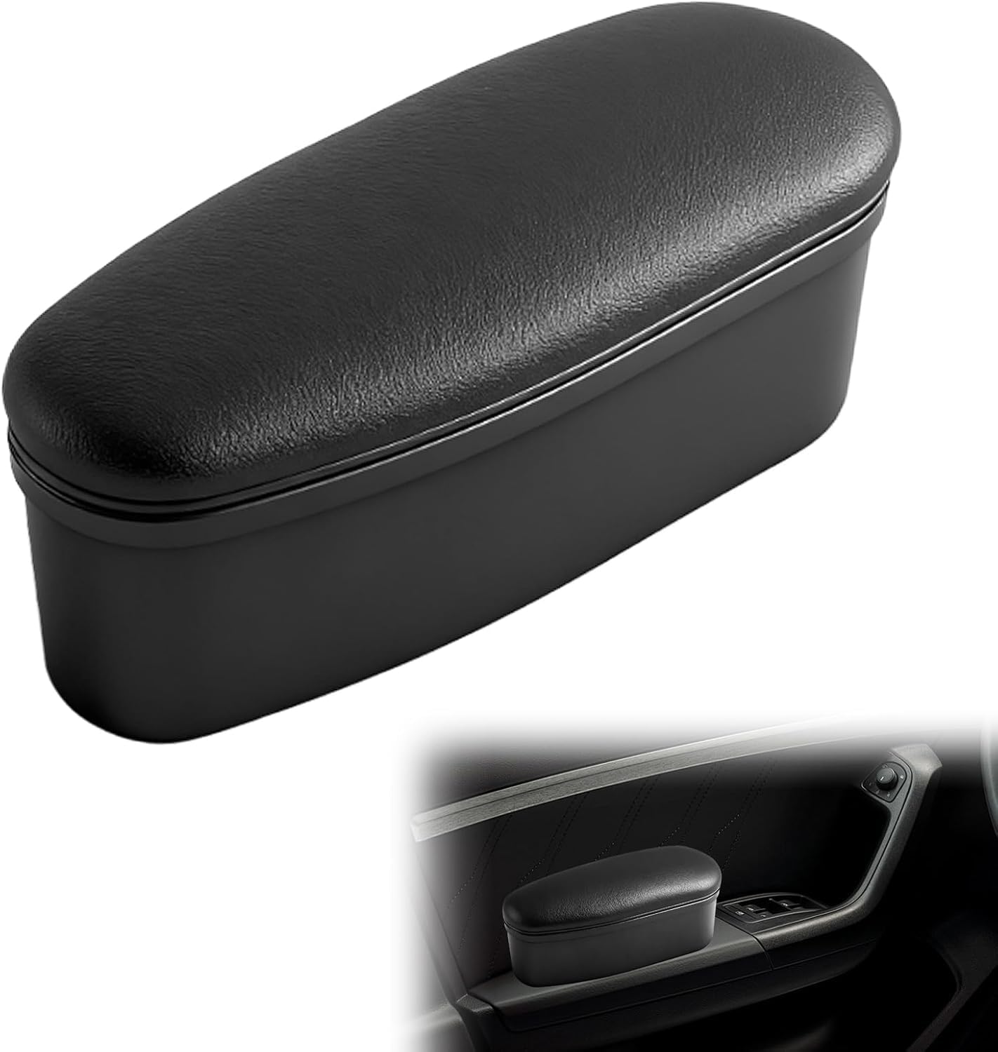 ONEMAJI Car Elbow Rest Storage Box for Honda Jazz 4 (IV) GR I 2020-2025, Car Door Armrest Pads, Armrest Pad Auto Door Storage Box, Adjustable Elbow Support Pad