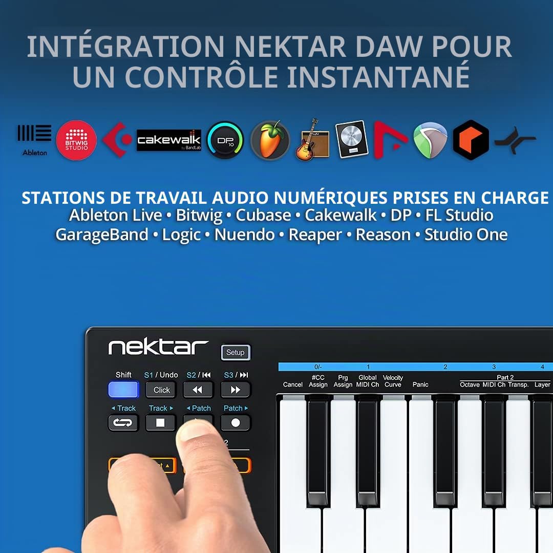 Nektar Impact GX Mini contrôleur MIDI USB, 25 touches