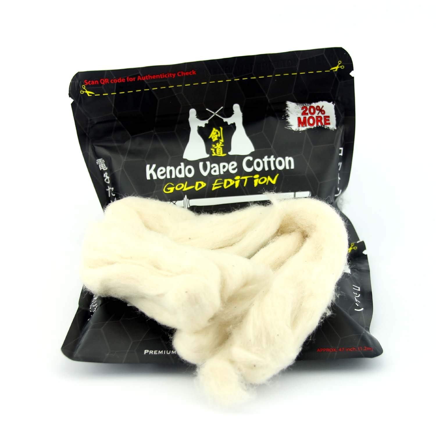 Kit 2 botes Vape Cotton Kendo Vape Cotton Gold Edition Coton Kendo :  Amazon.fr: High-Tech