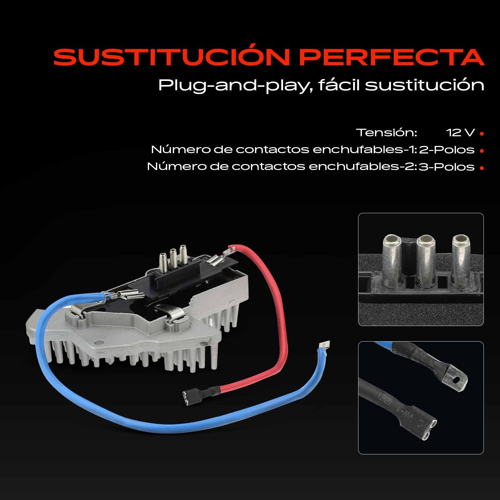 Frankberg Resistencia del regulador del ventilador Compatible con W202 S202 C208 A208 W210 S210 R170 1993-2004 2108206210