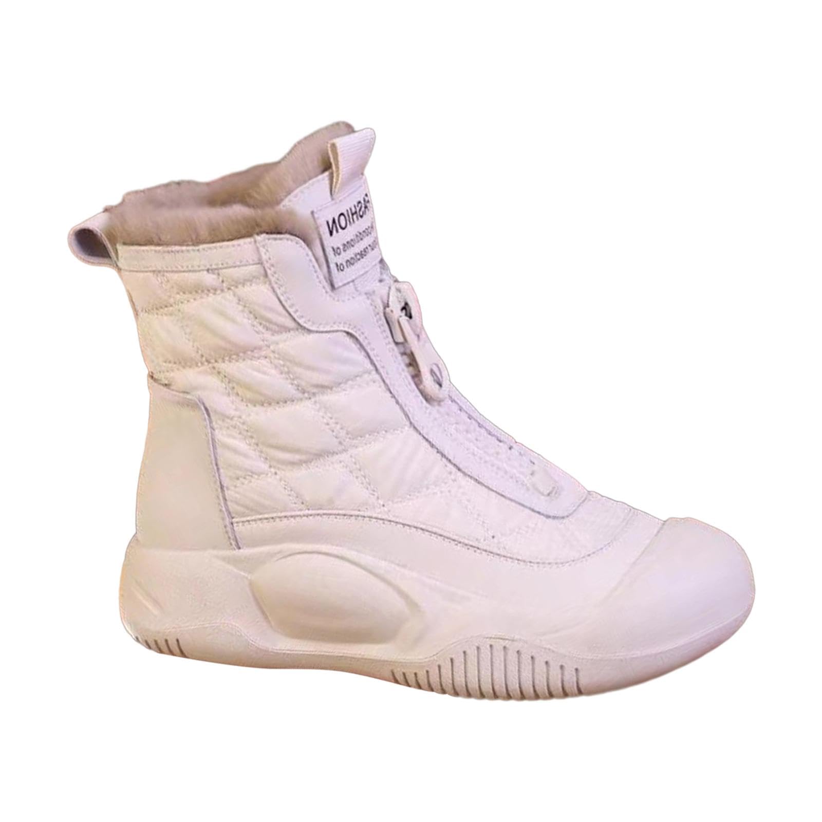 ZOOMELLA Womens Winter Snow Boots Booties Keep Warm Shoes for Trekking Hiking Outdoor Beige EU 39