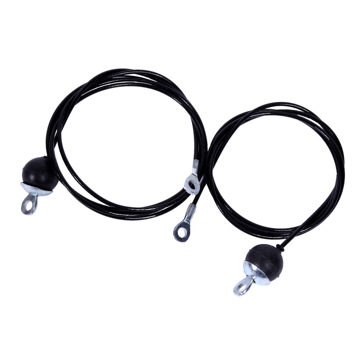 GORILLA SPORTS® Stahlseil für Kabelzug - 182 cm oder 241,5 cm, Einzeln / 2er Set, Kunststoff ummantelt, bis 280 kg Belastbar - Drahtseil, Latzug, Seilzug, Fitness-Kabel, Fitnessgerät, Krafttraining
