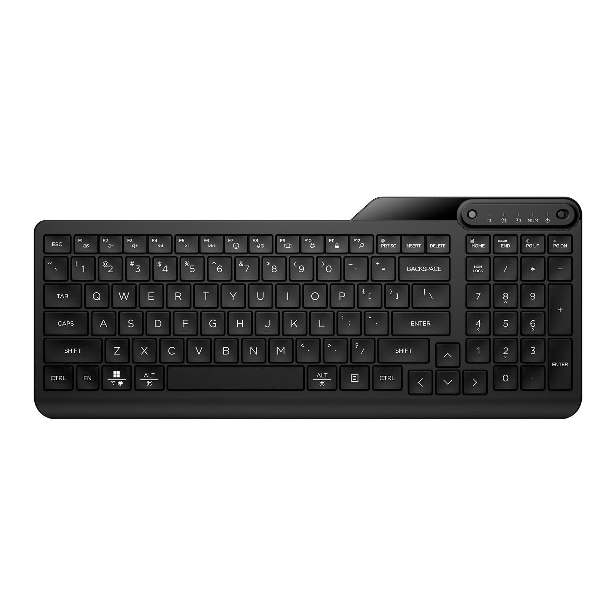 HP 460 Multi-Device Bluetooth Keyboard,Multi-OS,Slim Design(Full numpad),Upto 12 programmable Shortcut Keys, 2 AAA Batteries for 24 Months of Productivity,AES encrypted,3 Year Warranty(7N7B8AA) (B0CNCQM7X1) Amazon Price History, Amazon Price Tracker