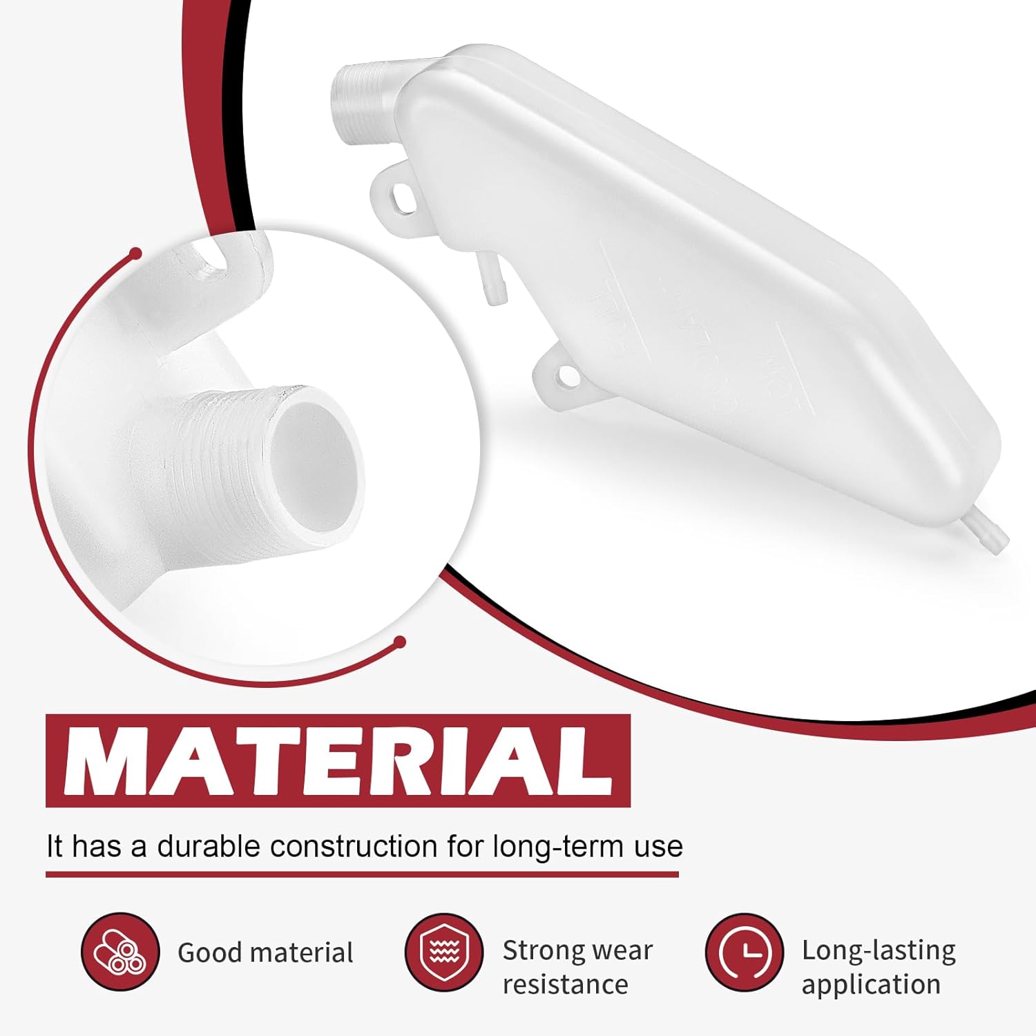 Overflow Coolant Recovery Tank & Thread Cap for Yamaha Raptor 660R YFM660R 2001-2005 3LD-21871-00-00 10V-21875-00-00