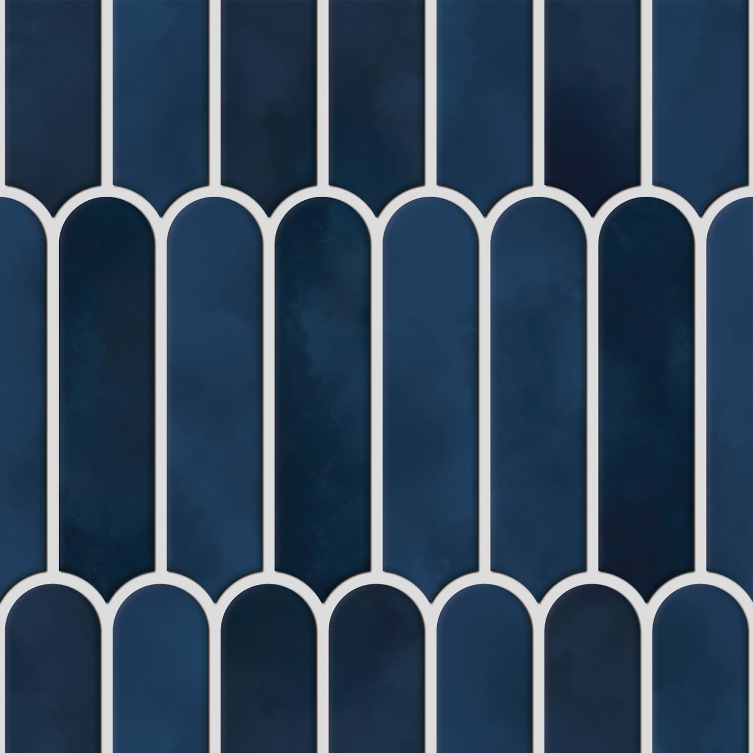 HPNIUB 2D 10 Sheets Self Adhesive Wall Tiles,Stick On Wall Tiles Kitchen Splashbacks for Walls,Tile Stickers Peel and Stick Backsplash Splashback Decals Tile 30x30cm (Navy Blue)