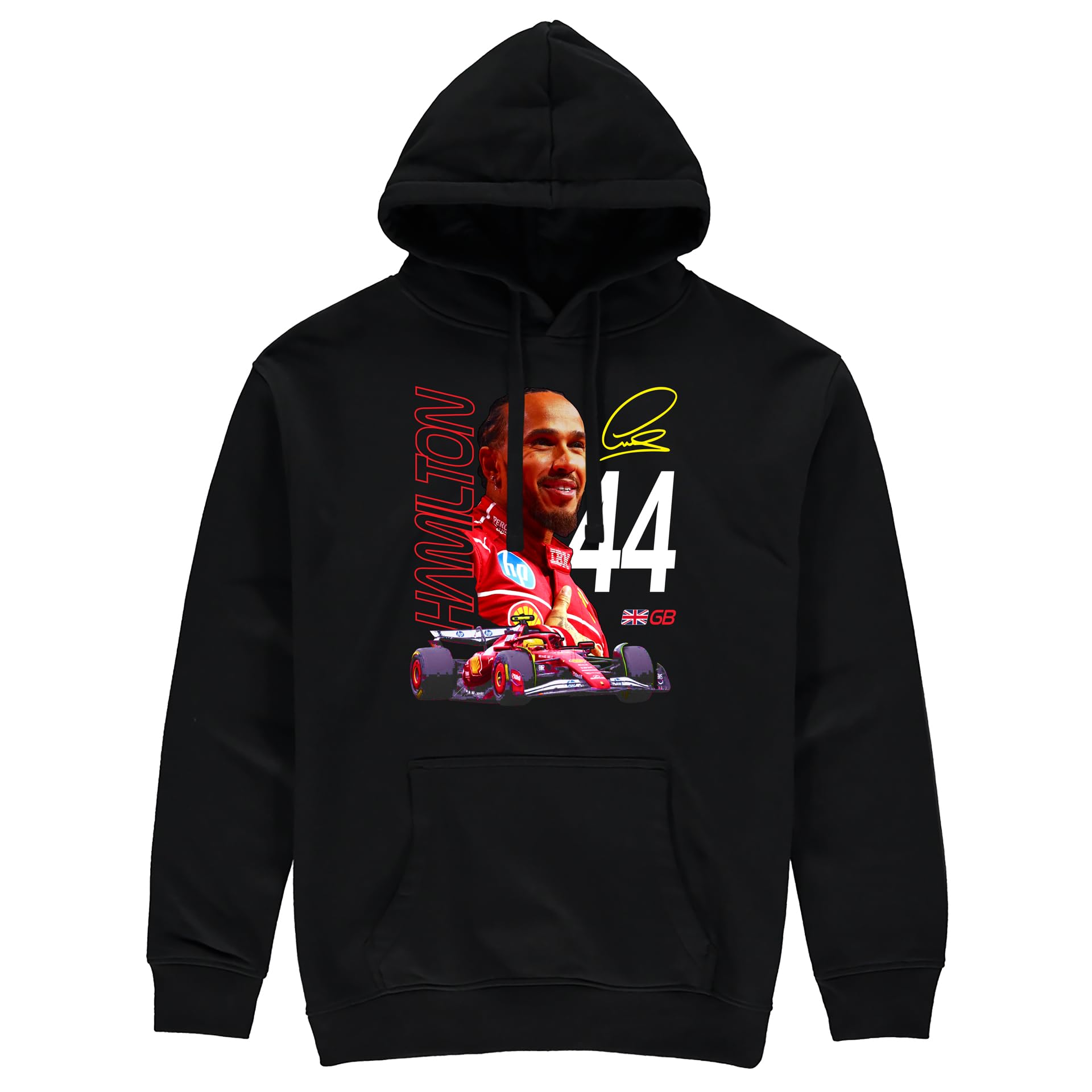 Partisan Hamilton F1 Hoodie - Adult (UK, Alpha, XXL, Regular, Regular, Black)