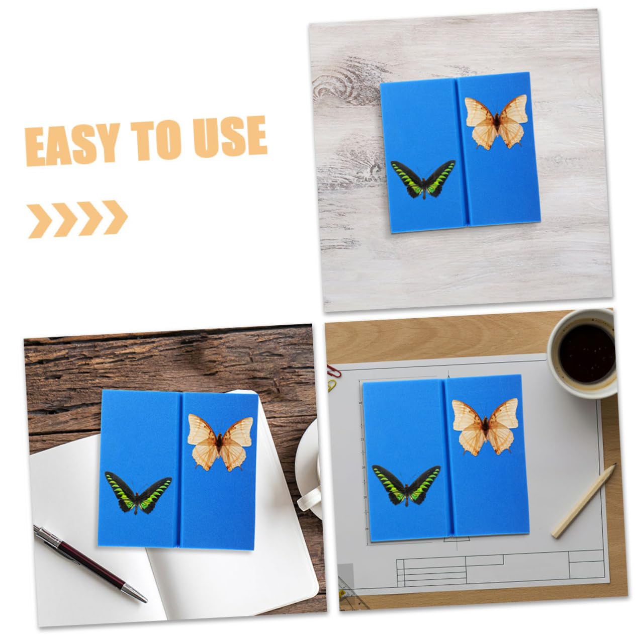 Zerodeko 2pcs Eva Foam Insect Pinning Board Kit for Butterfly Specimens Lightweight Fixation Tools for Classroom Teaching and Entomology Projects for Displays and Collections